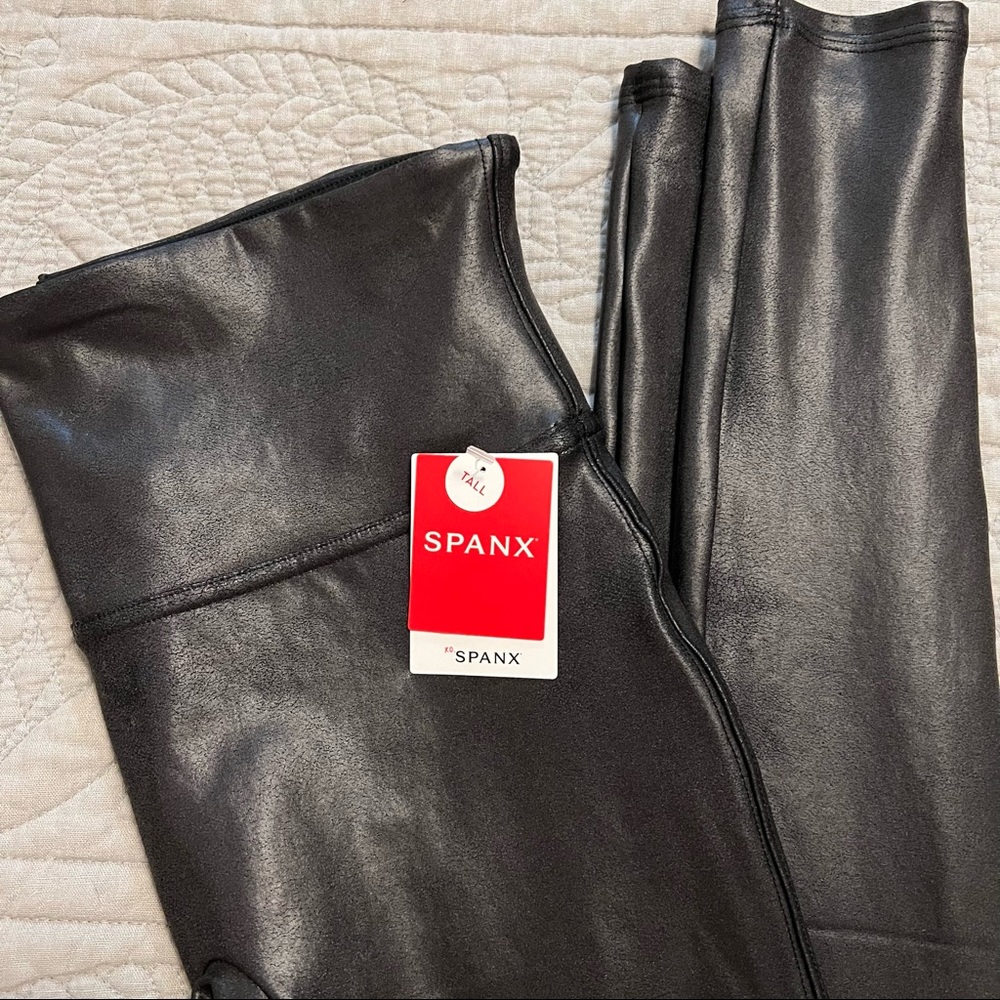 Faux Leather Spanx Medium Tall
